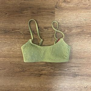 Green target swim top